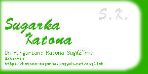 sugarka katona business card